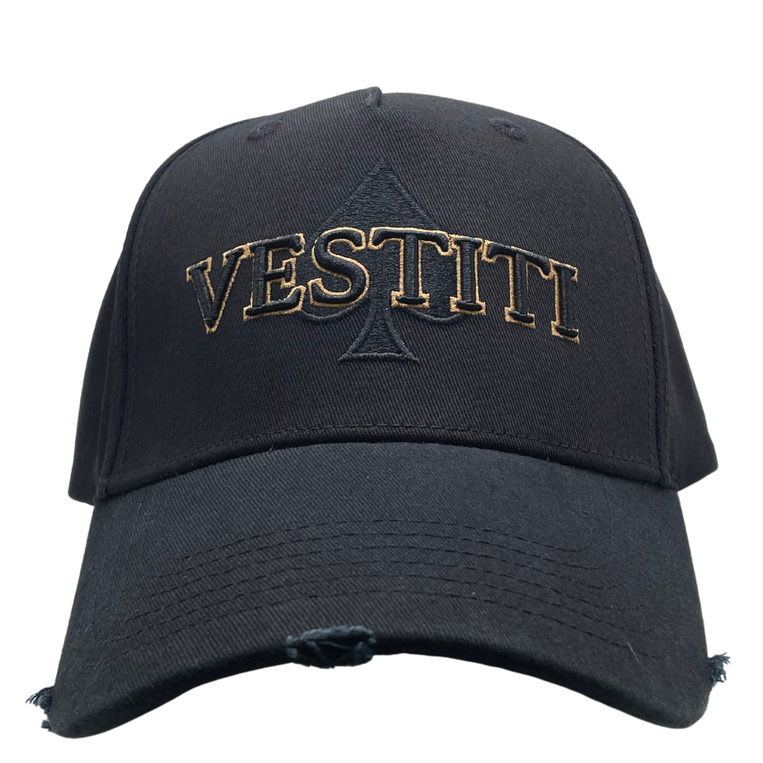 Distressed Gold Vestiti Baseball Cap