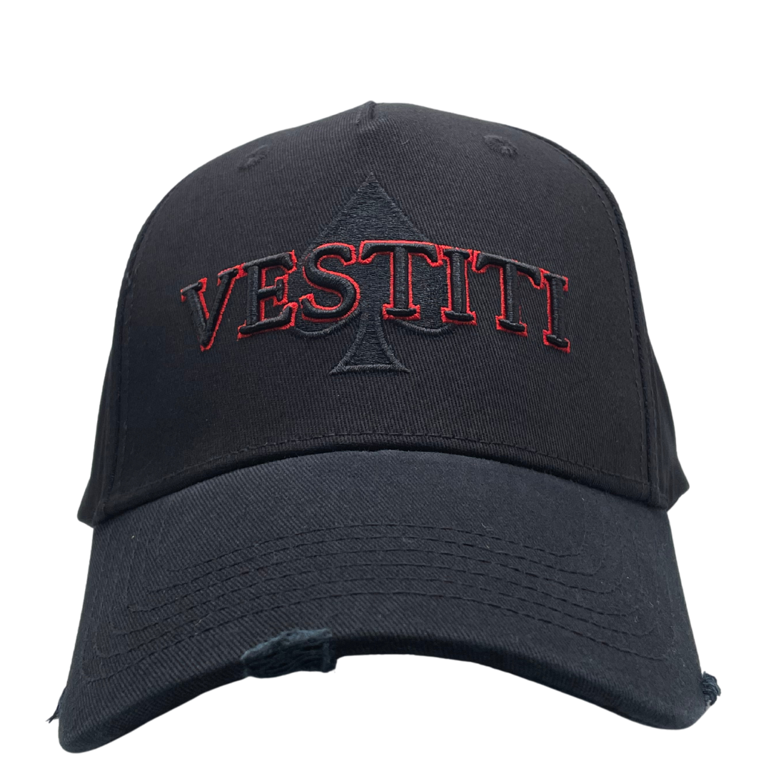 Distressed Red Vestiti Baseball Cap